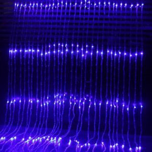 Commercial animated blue LED waterfall curtain lights