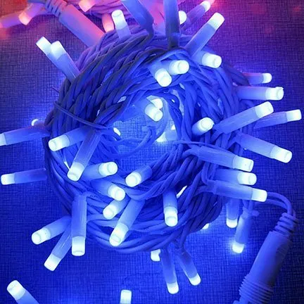 Outdoor christmas lights string blue LED