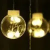 fairy lights curtain string with ball