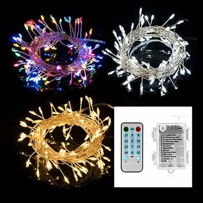 USB micro led cluster fairy string lights remote control