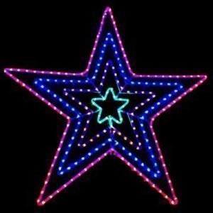 Christmas motif lights star 2 layers LED rope lights star silhouette ...