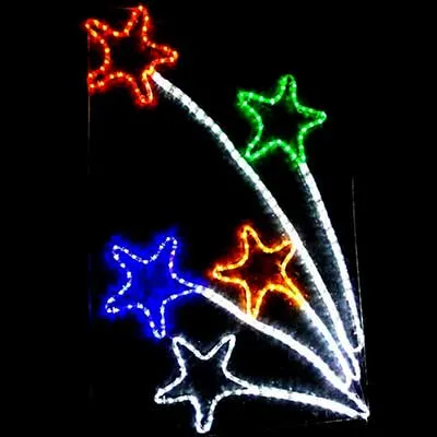 Christmas-LED Star-motif pole mounted lights