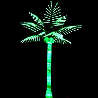 H3m green LED palm coconut tree lights