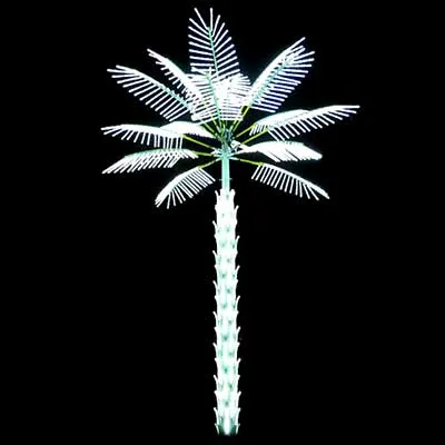 White LED palm tree lights coconut square landscape decoration