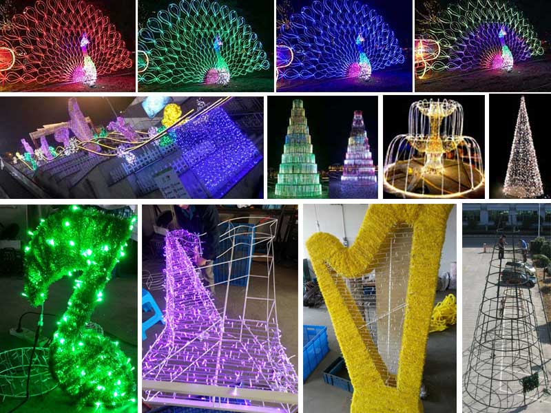 customized Giant outdoor LED sculpture decorative lights