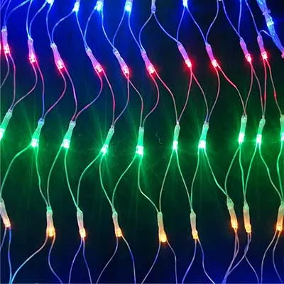 multi coloured christmas net lights