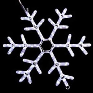 2D LED rope snowflake lights Christmas motif