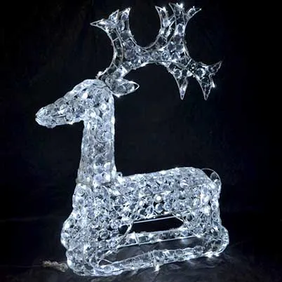 3D sit acrylic twinkle reindeer lights