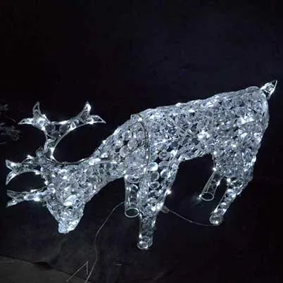 acrylic beads grass Xmas reindeer lights