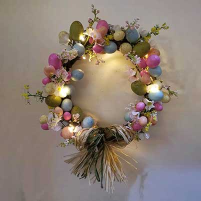 affordable Easter wreath with cross