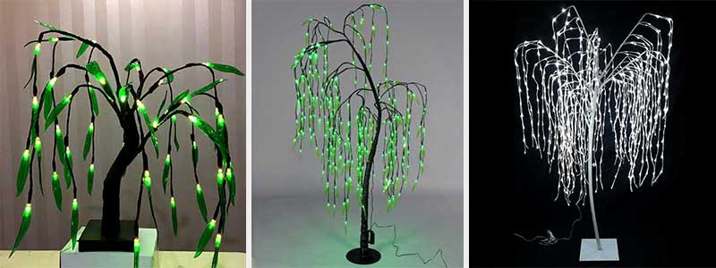 artificial weeping willow tree with lights