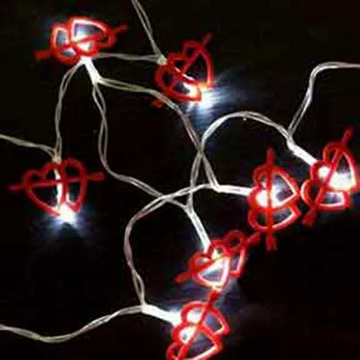 red heart sharp string lights