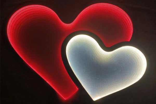 infinity lights heart shape