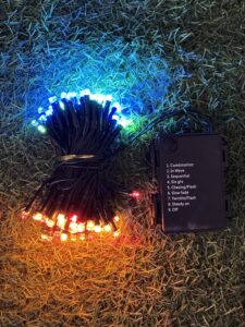 Blue and orange light string