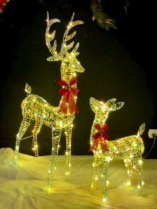 Christmas reindeer ribbon-style lights