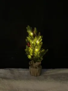 Home tabletop pinecone tree light