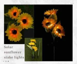 Solar sunflower stake lights（3）