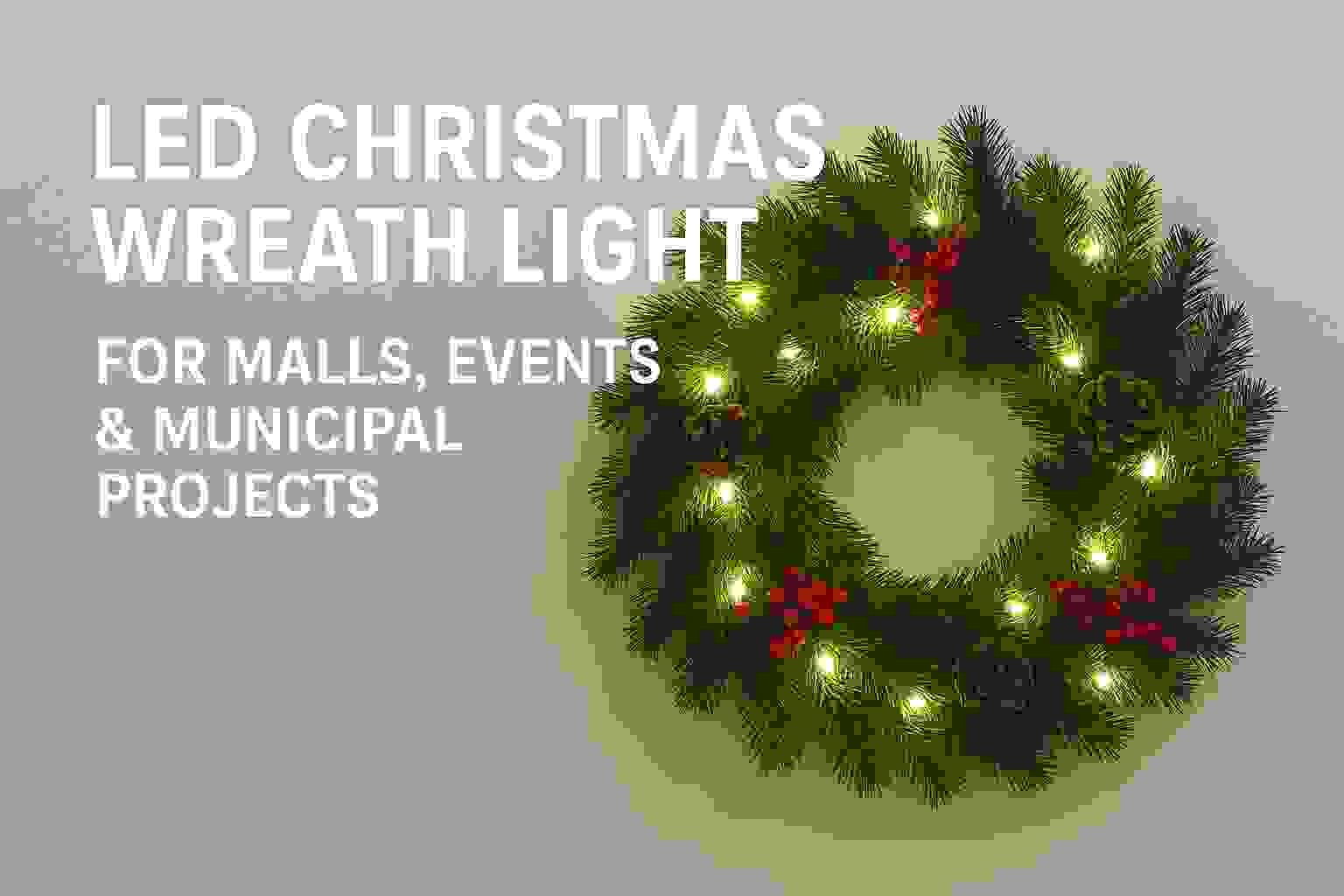 LED Christmas Wreath Light